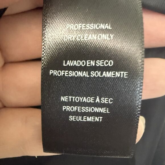 Kenneth Cole New York Wool Blend Pea Coat Women’s 2X Black Asymmetrical Button - Picture 10 of 12